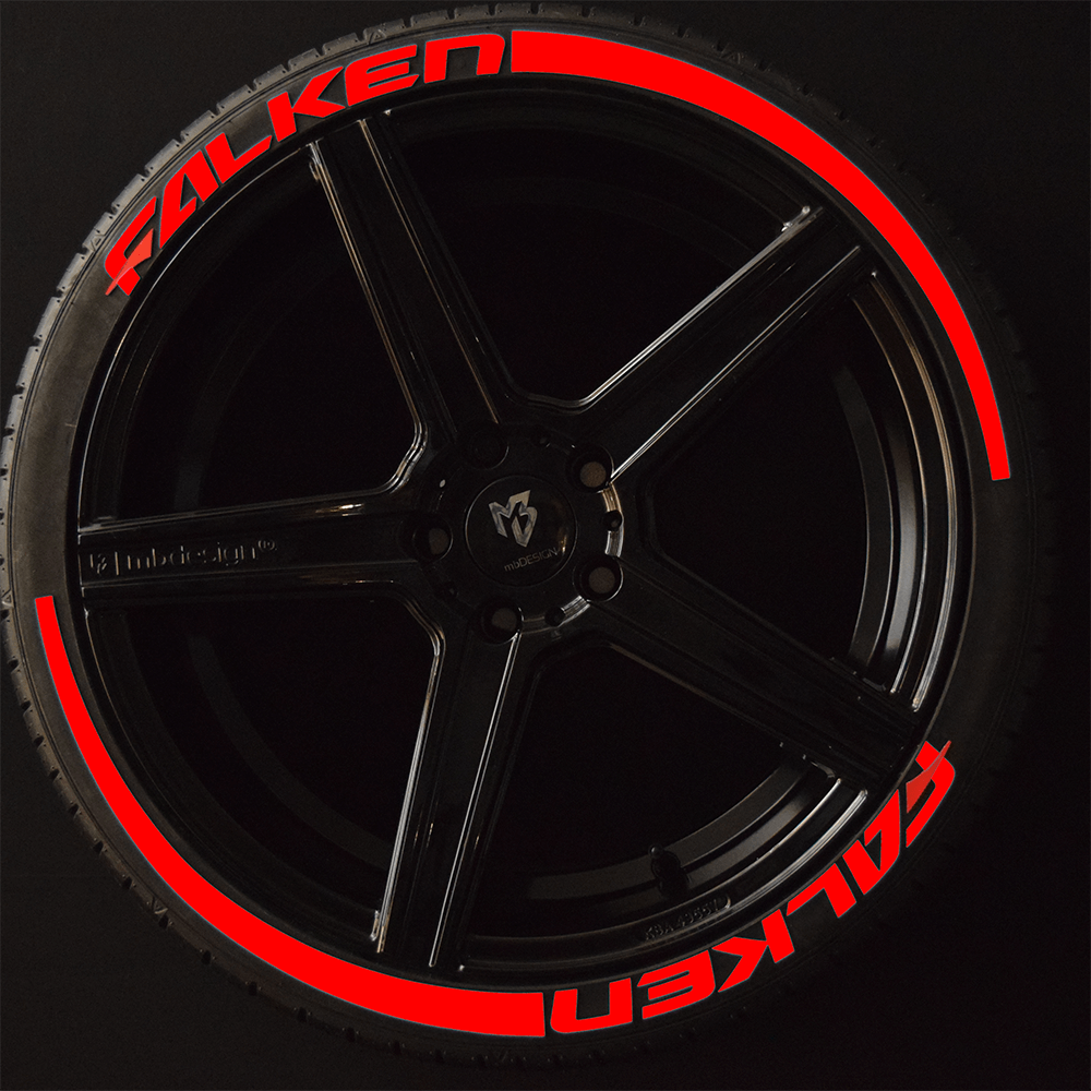 Falken Reifenschrift 1x Schrift Wings Rot