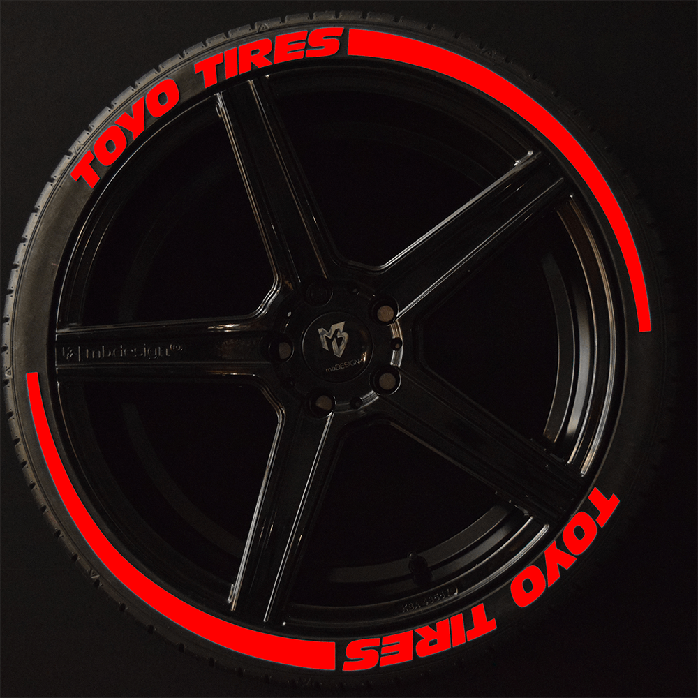 Toyo Tires Reifenschrift 1x Schrift Wings Rot