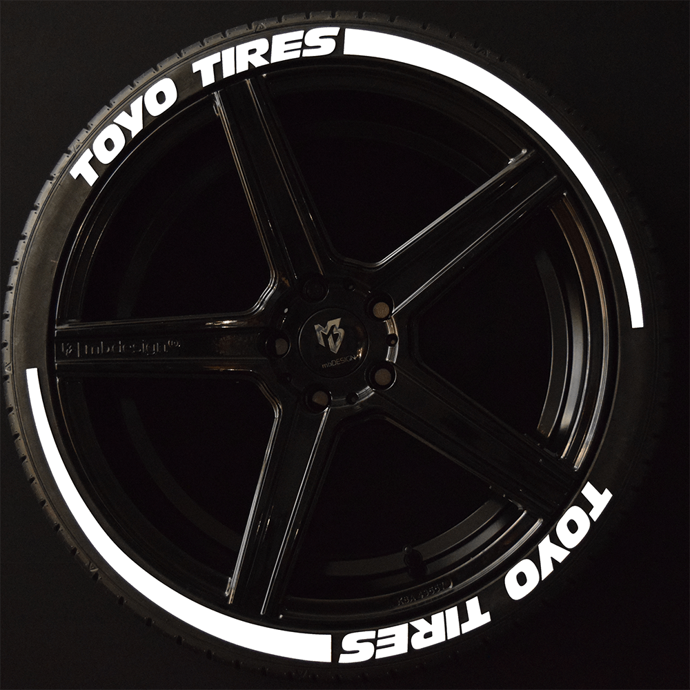 Toyo Tires Reifenschrift 1x Schrift Wings Weiß
