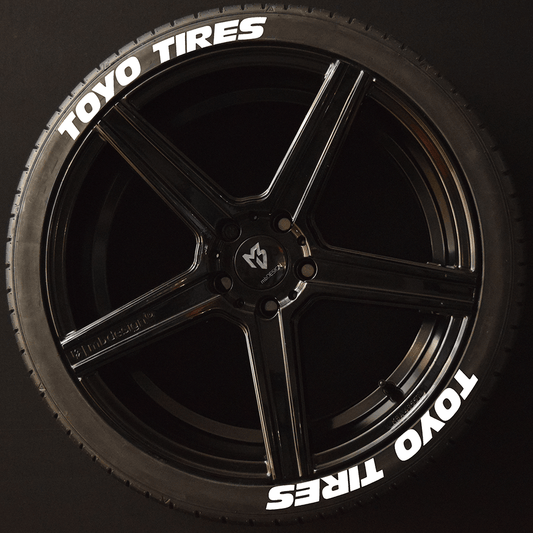 Toyo Tires Reifenschrift 2x Schrift Weiß