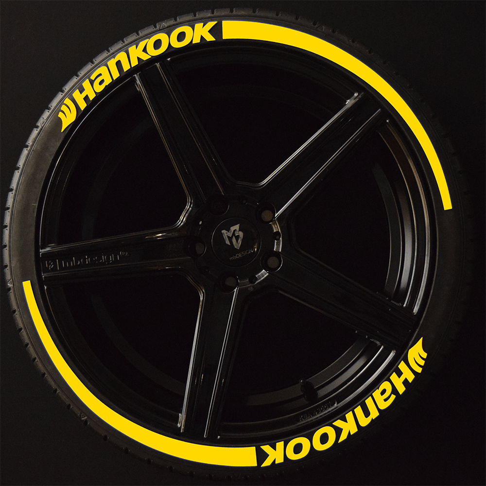 Hankook Reifenschrift 1x Schrift Wings Gelb