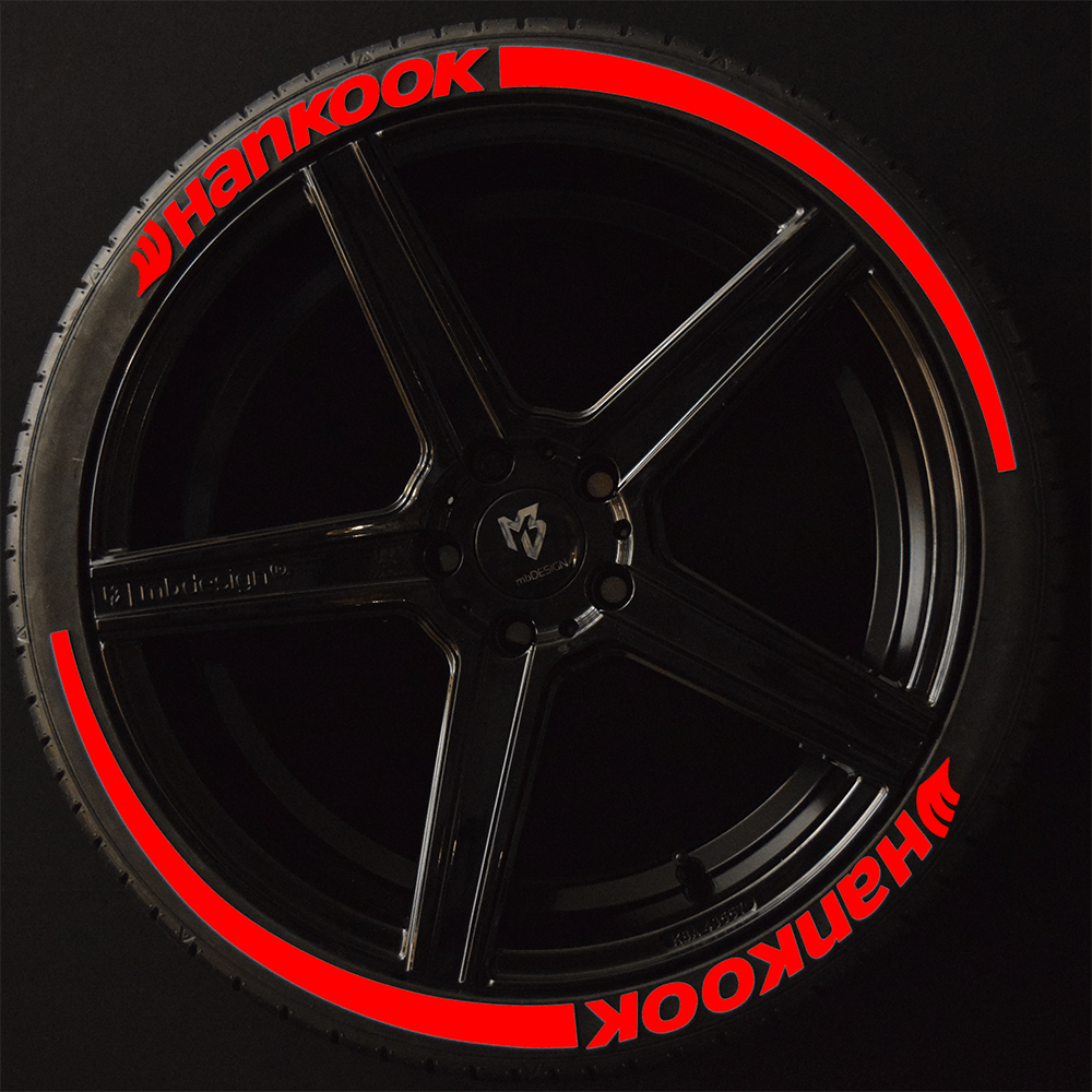 Hankook Reifenschrift 1x Schrift Wings Rot