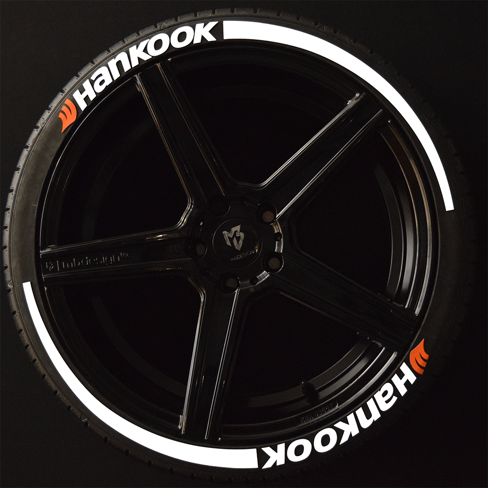 Hankook Reifenschrift 1x Schrift Wings Weiß