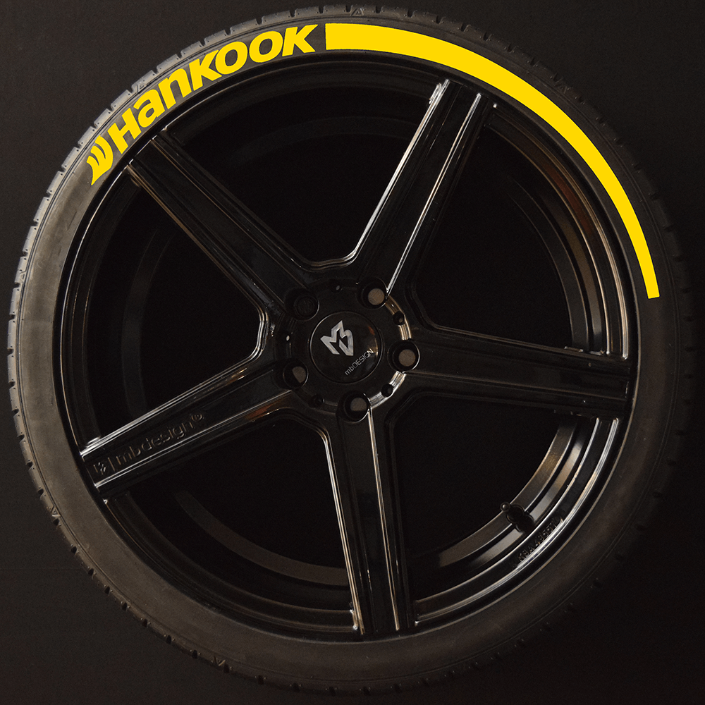 Hankook Reifenschrift 1x Schrift Wing Gelb
