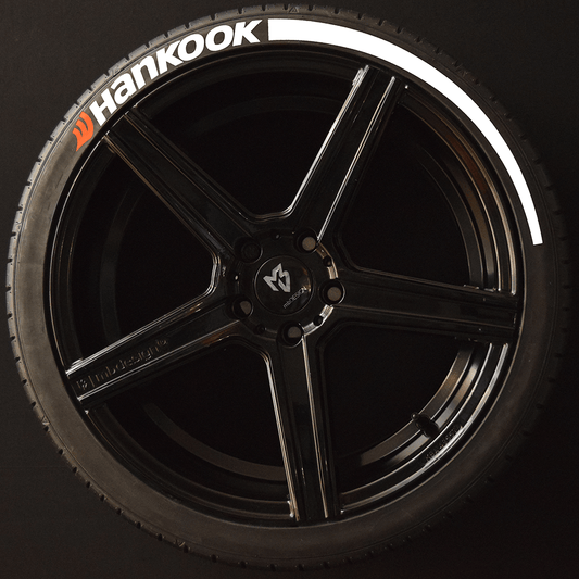 Hankook Reifenschrift 1x Schrift Wing Weiß