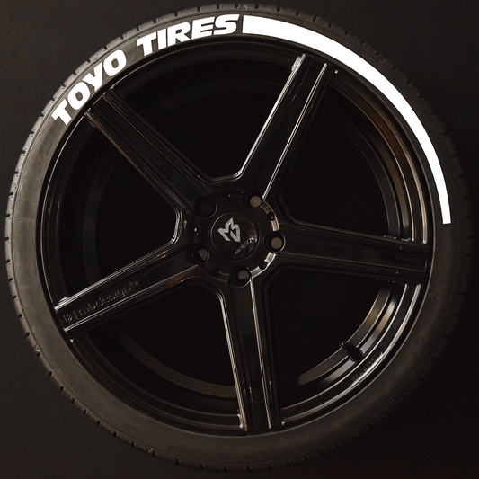 Toyo Tires Reifenschrift 1x Schrift Wing Weiß
