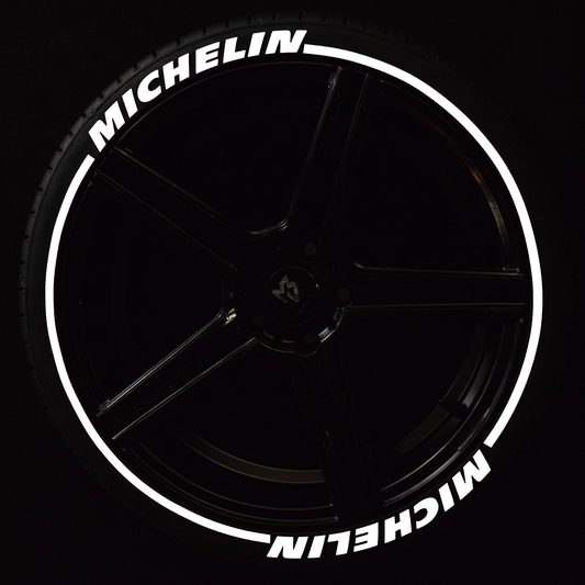 Michelin Reifenschrift 2x Schrift  Stripes Weiß