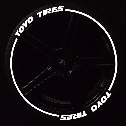Toyo Tires Reifenschrift 2x Schrift Stripes Weiß