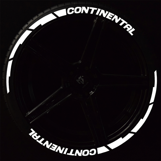 Continental Reifenschrift 2x Schrift Blockwings Weiß